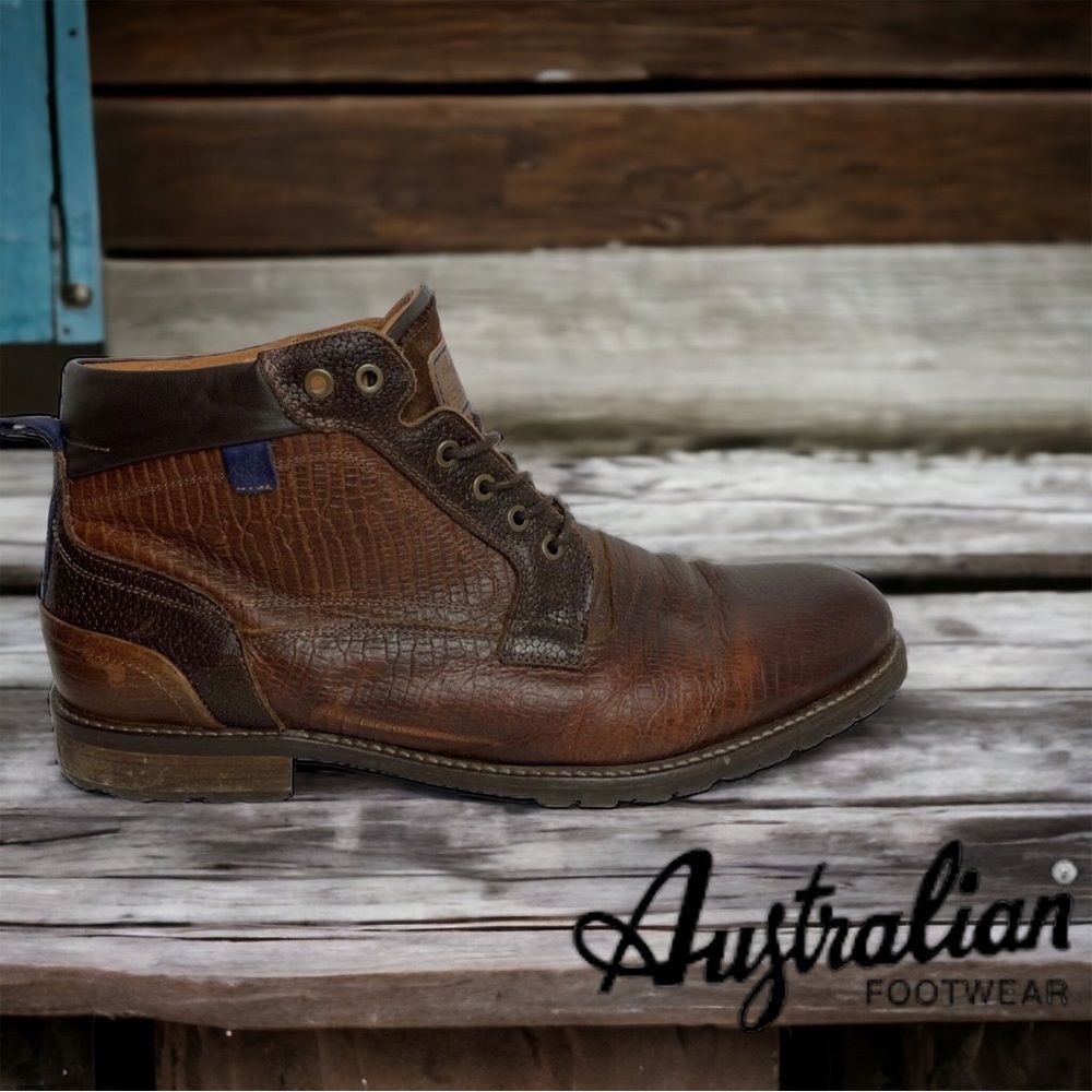 Australian MONTENERO (2022 Collection) Lace Up Boots Size 50 - Big and Tall